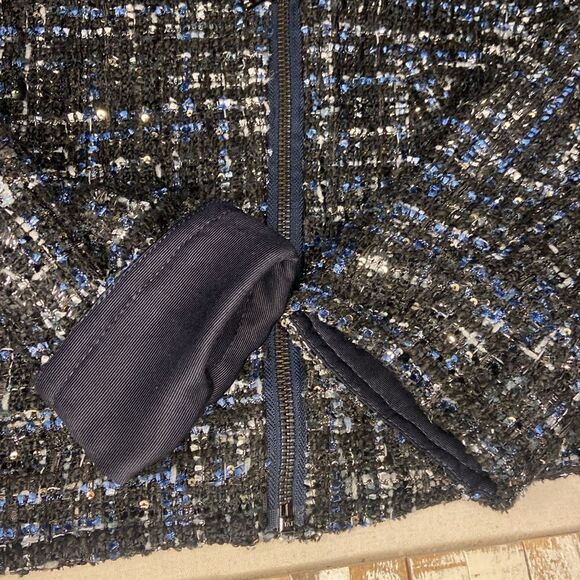 Ladies Ann Taylor Tweed Moto Jacket Coat size 6 NWT - Picture 5 of 8